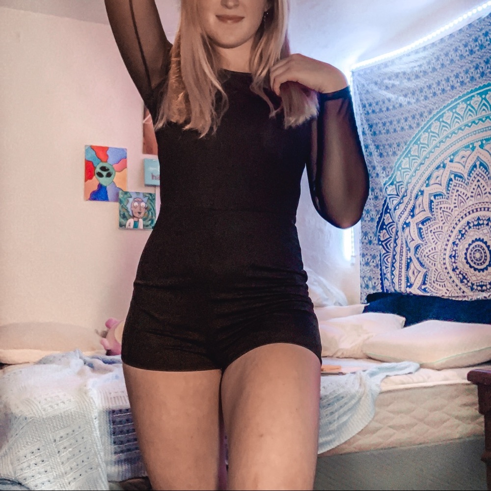 CHARLOTTE RUSSE BLACK ROMPER